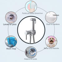 Top-grifo de bidé portátil, rociador de latón para inodoro, ducha higiénica, agua fría y caliente - details 0