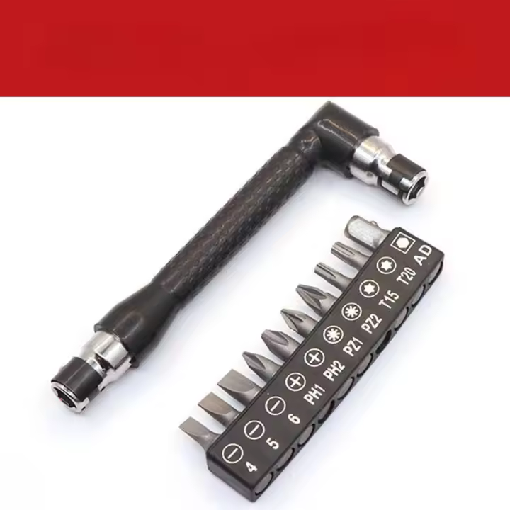 Juego De Herramientas Combinadas 21PCS L-Bar Doble Cabeza Mini Destornillador Enchufe Angulo Recto Para Espacios Pequeños Herramienta Dual Uso - 1