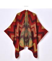 2024 Otoño e Invierno, chal grueso de jacquard simple y elegante para mujer, capa cálida con abertura tejida - details 5