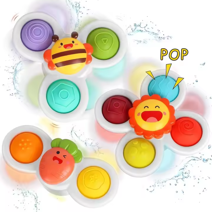 Pack de 3 peonzas para Bebés, con lechón, de silicona, con hoyuelos simples, coloridas, para hacer pop. - 1