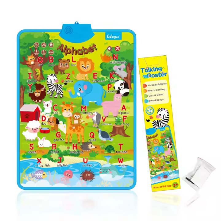 Cartilla de Pared de Letras Electrónicas Inglés Talking ABC 123s Musical Para Niños Juguetes Educativos de Aprendizaje - 1