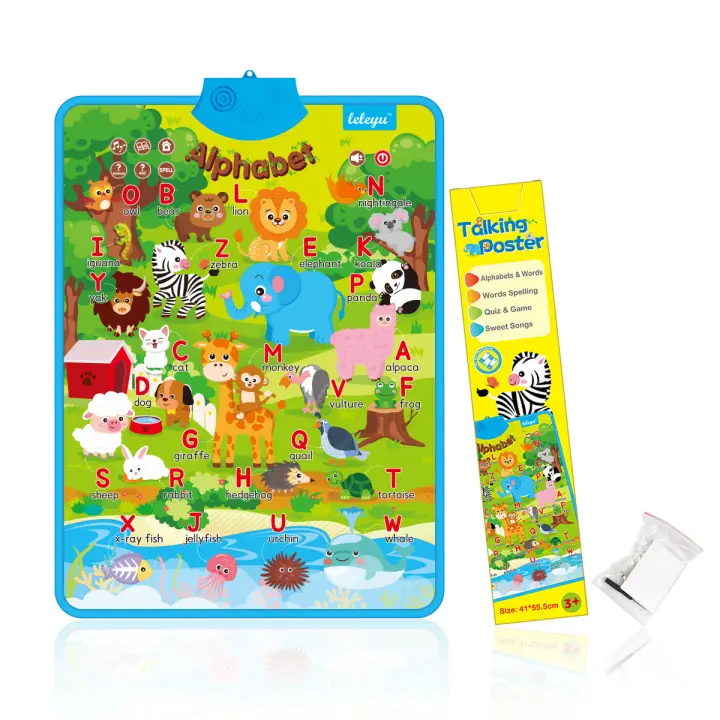 Cartilla de Pared de Letras Electrónicas Inglés Talking ABC 123s Musical Para Niños Juguetes Educativos de Aprendizaje - 1