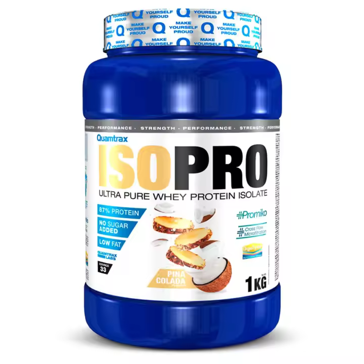 Quamtrax - Proteína ISOPRO varios Sabores *1000g* mucho más que un simple aislado de proteína en polvo; es una fusión de tecnología avanzada y pureza incomparable - 1