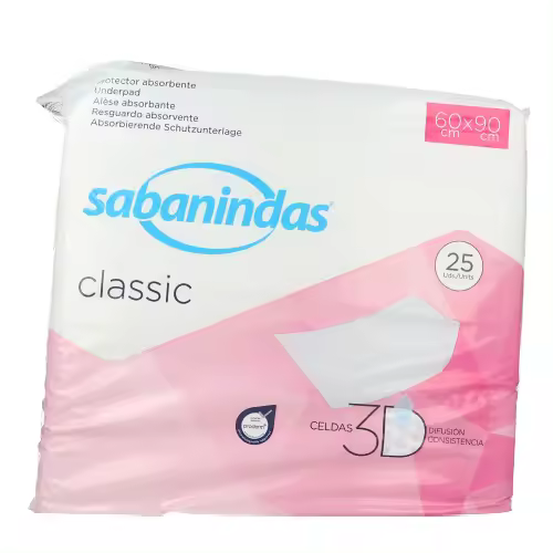 Sabanindas Classic 25 Uds Protector Absorbente 60 X 90 - 1