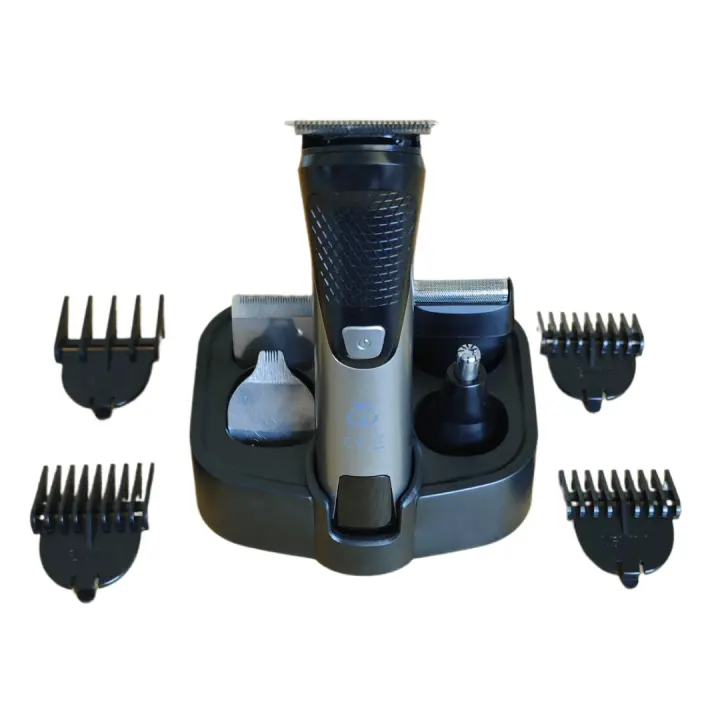 Maquinilla Cortapelo Profesional para Hombre, 12 en 1 Inalámbrica con Pantalla LCD, Recargable, Maquinilla de Acero Inoxidable, Kit Completo para Barbería, Peluquería, Incluye Peines, Lubricante y Cepillo de Limpieza al mejor precio - Extrahouse - 1