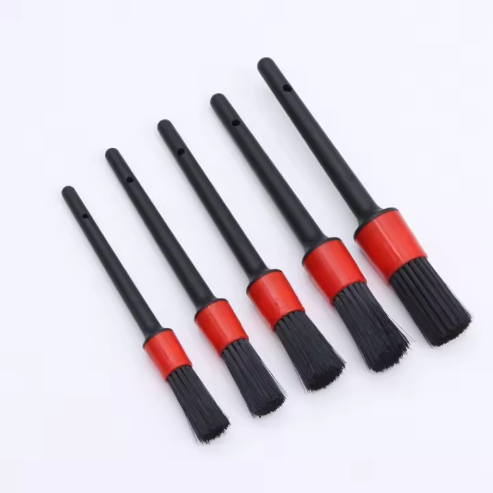 5pcs Cepillo Para Coche Cepillo De Limpieza Interior Para Lavado De Coche Herramientas De Belleza Para Automóvil Cepillo De Eliminación De Polvo Para Eje De Rueda - 1
