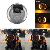 Faros De Motocicleta LED Redondos De 7.5 Pulgadas Universal Cafe Racer Luz De Distancia Refit Faro De Motocicleta 40w - details 18