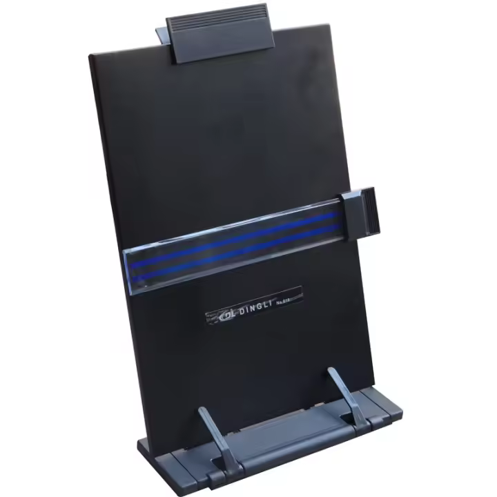 Estante de lectura, soporte de papel, soporte para documentos con 7 posiciones ajustables carpeta de metal negra para documentos, soporte para escribir, discursos, lectura, A4, cartas, libros de música, tableta para oficina soporte de papel para - 1