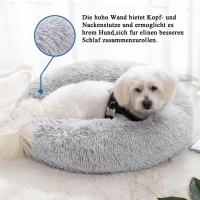 BIT Cama para perros, cesta para perros, cama para gatos, donut, redonda, 40 cm, gris - details 2