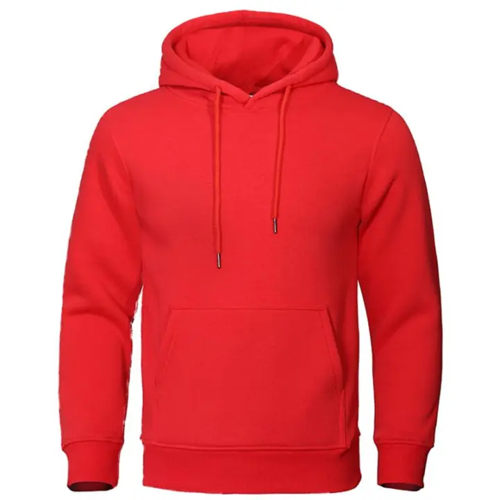 Chaqueta Hombre Lana Otoño-Invierno Estilo Deportivo Urbano con Capucha Color Sólido - 1