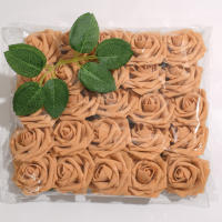 25pcs/Lote Rosa Artificial De PE De Alta Calidad Con Tallo Para Decoración De Boda Fiesta Cumpleaños Scrapbook Supplies - details 17