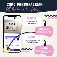 DEREGALOOS Placa Decorativa Personalizada Eres la Mejor Madre del Mundo con 3 Fotos., Idea de Regalo Original para el Día de la Madre - details 0