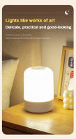 Lámpara De Noche LED Toque Recargable Para Mesa De Noche Iluminación Dimmable Para Dormitorio Lámpara De Lectura Decorativa Para El Borde Del Cama - details 8