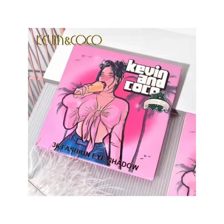 Kevin & Coco - Paleta de Sombras KEVIN & COCO Modelo GTA - 36 Tonos Ultra Pigmentados con Acabados Mate, Satinados y Brillantes para Looks Coloridos y Creativos, Fácil de Difuminar y de Larga Duración, Diseño Exclusivo y Compacto para Llevar a Todas Parte - 1