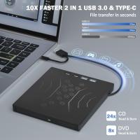 Disco Óptico Externo Para Portátil 7-en-1 USB3.0 DVD Player Para PC Lector De CD Y DVD Portátil Burner De Disco Duro Externo - details 5
