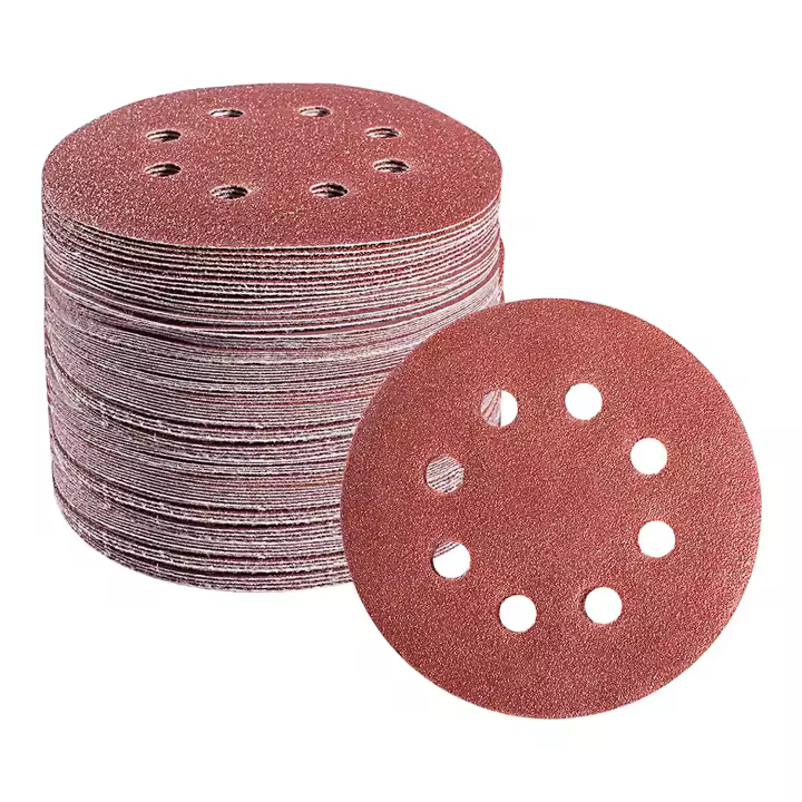 Disco De Pulido De 125mm Con 8 Agujeros Para Madera Y Metal 40/1000/2000 Gritas Herramienta De Polimetrización Abrasiva - 1
