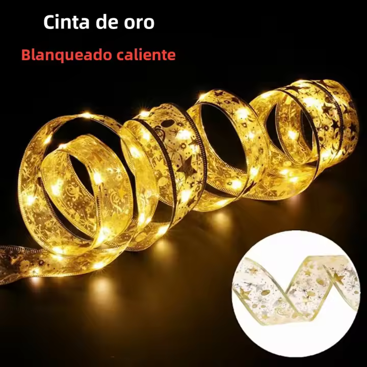 Cinta De Navidad Con Luz De Faeira Decoración DIY Para Casa Arbol De Navidad Adornos De Año Nuevo Navidad Xmas Decoración 2023 - 1