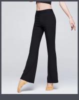 Pantalones De Yoga Para Mujer Adulta Algodón Modal Flare Skin-friendly Pantalones De Baile De Ballet Casual Ajustables En Cintura - details 4
