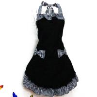 Delantal Vintage Para Mujer Con Bolsillos Estilo Cuadros Adecuado Para Cocina Y Trabajo Diseño Flirtado Talla Adulta Material Algodón - details 3