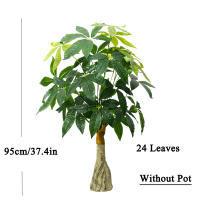 Planta Artificial De Monstera Grande 95cm Con Hojas De Palma Falsas Árbol Verde Tropico Decoración Para Jardín Casa Exterior DIY - details 2