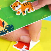 Juego Educativo Montessori Para Niños Libro Silencioso Con Pegatinas De Dinosaurios Y Animales Juguete Portátil Para Desarrollo Temprano - details 3
