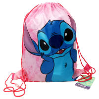Stitch Mochila Saco con Cuerdas 40x35cm, Mochila Escolar Infantil para Niños y Niñas Stitch Disney, Mochila para Gimnasia, Verano, Playa, Campamento, Piscina, Regalo Cumpleaños, Navidad, Reyes, Color Rosa - details 3