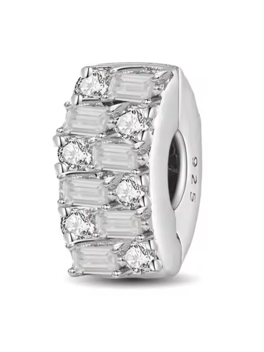 Colgante De Encanto De Maleta De Vestido Rosa Y Morado En Plata De Ley 925 Para Pulseras Joyería Fina Para Mujeres De Alta Calidad - 1
