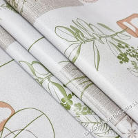 Mantel PVC, Mantel de hule, Ideal para el hogar, Cocina, Comedor, Fácil de limpiar, Para mesa rectangular, blanco. Prendas florales, Plantas, Hojas - details 2