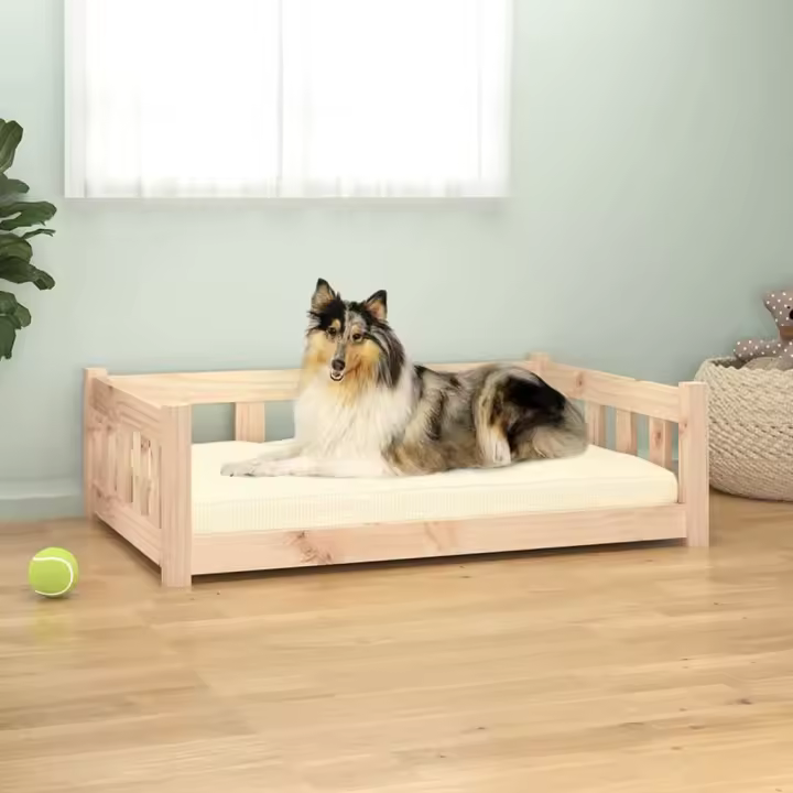 Cama para Perros Madera de Pino 95,5x65,5x28 cm - 1