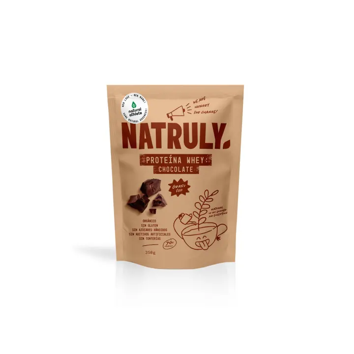 Proteina Whey 70% Chocolate Bio 350g Natruly - 1