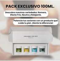 Aceites Solido de Masajes pack 4 botes de 100ml, Neutro ideal para combinar con tus aceites esenciales , Basic con un ligero olor a romero, Relajante mentolado, Efecto frio con árnica, no mancha, no derrama no gotea - details 1