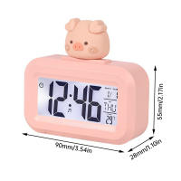 Reloj De Alarma Digital LED Con Pantalla Retroiluminada Función Snooze Calendario Y Temperatura Para Oficina Y Hogar - details 17