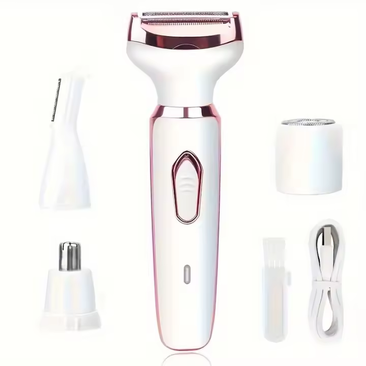 Epilador Eléctrico Para Mujer 4 En 1 Cepillo De Afeitar Inalámbrico Painless Eliminador De Vello Corporal Regalo Para Mujer - 1