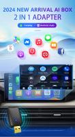 Adaptador Wireless Carplay Para Coche Android Auto 2en1 Compatible Con Volvo Benz Cadillac Jeep Lexus Buick Audi Mazda VW Kia - details 0