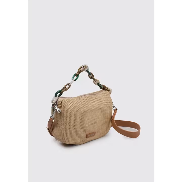 Pepe Moll 241420 BOLSO Mujer Beige Bolsa de Tela Corte Textil Forro Textil Moda Elegante - 1