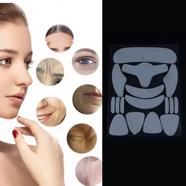 16Pcs Pads De Imitación De Tela Anti-Arrugas Para Cuidado De La Piel En La Cara Cabeza Y Pecho Levantador Reutilizable Anti-envejecimiento - 1