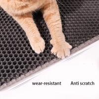 Alfombra De Arena Para Gatos Doble Capa Impermeable Antideslizante Lavable Regalo Para Jaula De Gatos Alfombra De Cama Para Limpieza - details 5