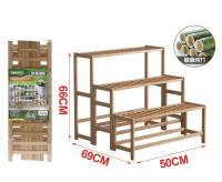 Estante para plantas s, soporte para plantas con escalera | Soporte para maceta escalonado | Organizador De Balcón De Jardín De Madera De 2 /3Niveles, Estantería para Balcón, Estante De Exhibición - details 8