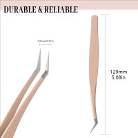 MJ 1 Pcs Pinzas Para Extensión De Pestañas De Acero Inoxidable Ajuste Preciso Para Pestañas 3D Herramienta De Suministros Para Extensión De Pestañas - details 5