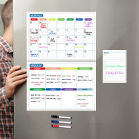 Calendario Magnético Blanco Tablero De Mensajes Para Nevera Planificador Semanal Y Mensual Tableta Seca Adhesiva Para Nevera Con Lápiz Y Borrador - details 0