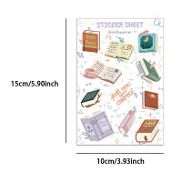 8PCS Pegatinas Creativas De Libros Retro Para Teléfono Móvil Y Computadora Resistentes Al Agua Estilo DIY Notebook - details 5