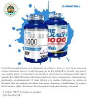 QUAMTRAX - Kre-Alkalyn 3000 - 2 Formatos 120 y 240 caps - Es el último descubrimiento en la adquisición de volumen y fuerza a través de un sistema de creatina totalmente nuevo - details 0