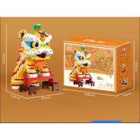 Juguete Creativo De Danza Del León Chino Ornamentos De Bloques Constructivos Pequeños Para Adultos Juguete De Artesanía - details 7