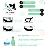 KingnetStore - Arena Aglomerante Para Gatos Tofu Cat Perlas Absorbente Arena para Gatos Bentonita Eco-Friendly Sin Polvo Desechable Inodoro Controla Olor 100% - Fácil de Usar - details 3