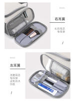 Neceser grande de piel sintética para hombre y mujer, impermeable, multicapa, con gancho de viaje - details 5