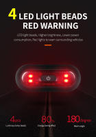 Luz De Seguridad Para Casco De Motocicleta Y Bicicleta LED Impermeable Luces Traseras De Señalización Moto Bicycle - details 4
