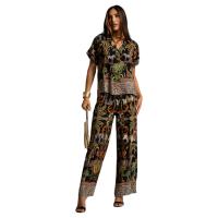 Conjunto mujer estampado safari tropical – look elegante y exótico – WA Wild Animal – talla única - details 1