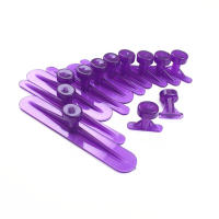 12pcs Herramientas De Eliminación De Aros De Automóvil Profesionales Tablas De Pegamento Para Reparación De Choques Y Huecos En El Coletero - details 6