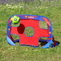 FC Barcelona portería fútbol infantil pop-up, 4 en 1 con dianas, tamaño 120x80x80 cm, incluye bolsa de transporte, ideal para practicar puntería, jardín o parque, desde 3 años - details 2