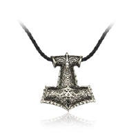 Collar De Runas Escandinavas Con Amuleto De Thor Mjolnir Y Vegvisir Colgante De Ancora En Acero Inoxidable Para Hombres Joyería Moda Unisex - details 3